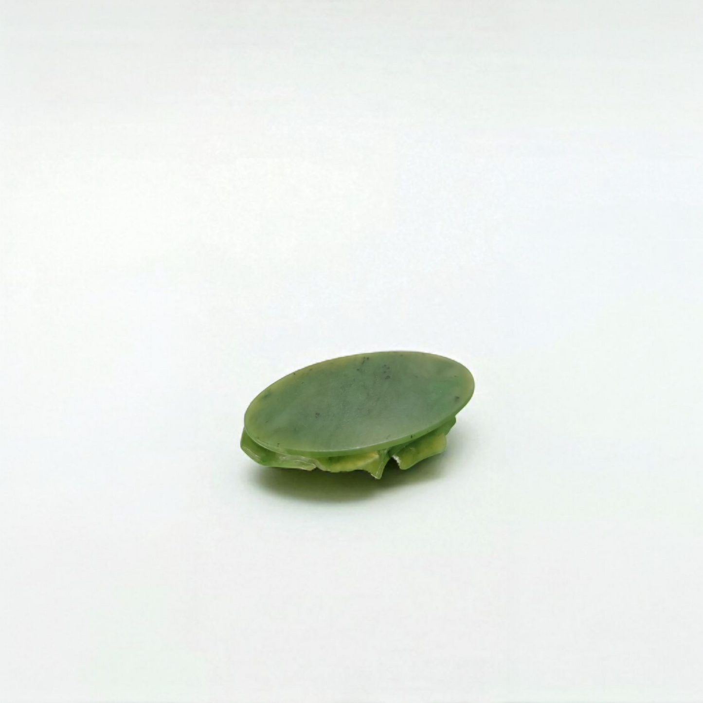 Beautiful Natural Green Nephrite Jade Rose Pendant