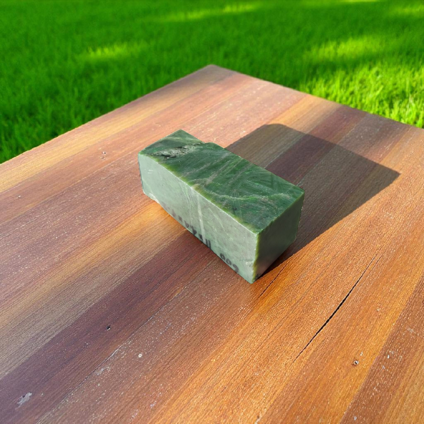 Natural Rough Green Nephrite Jade Block 1.32 lb