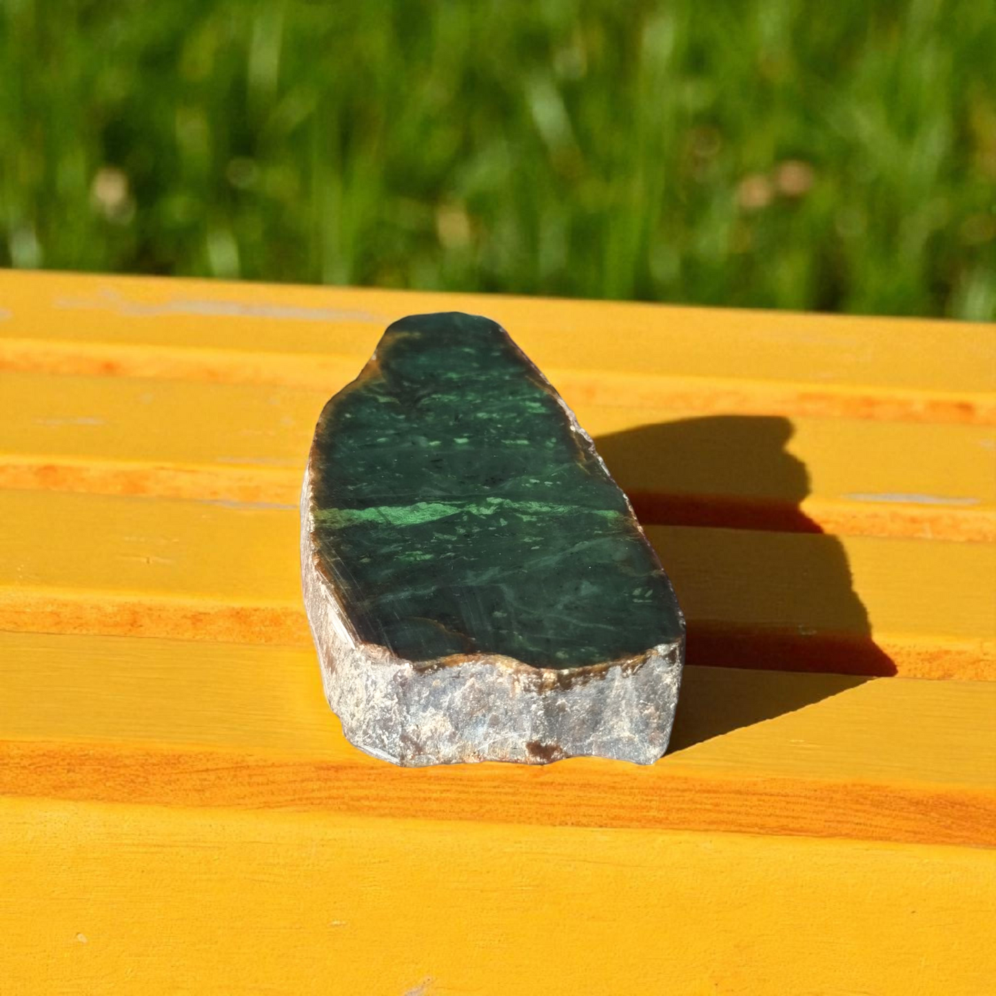 Natural Rough Green Nephrite Jade Slab 1 lb