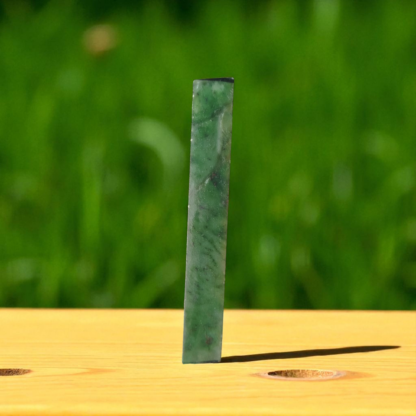 Natural Rough Green Nephrite Jade Bar 0.5 lb