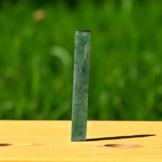 Natural Rough Green Nephrite Jade Bar 0.5 lb