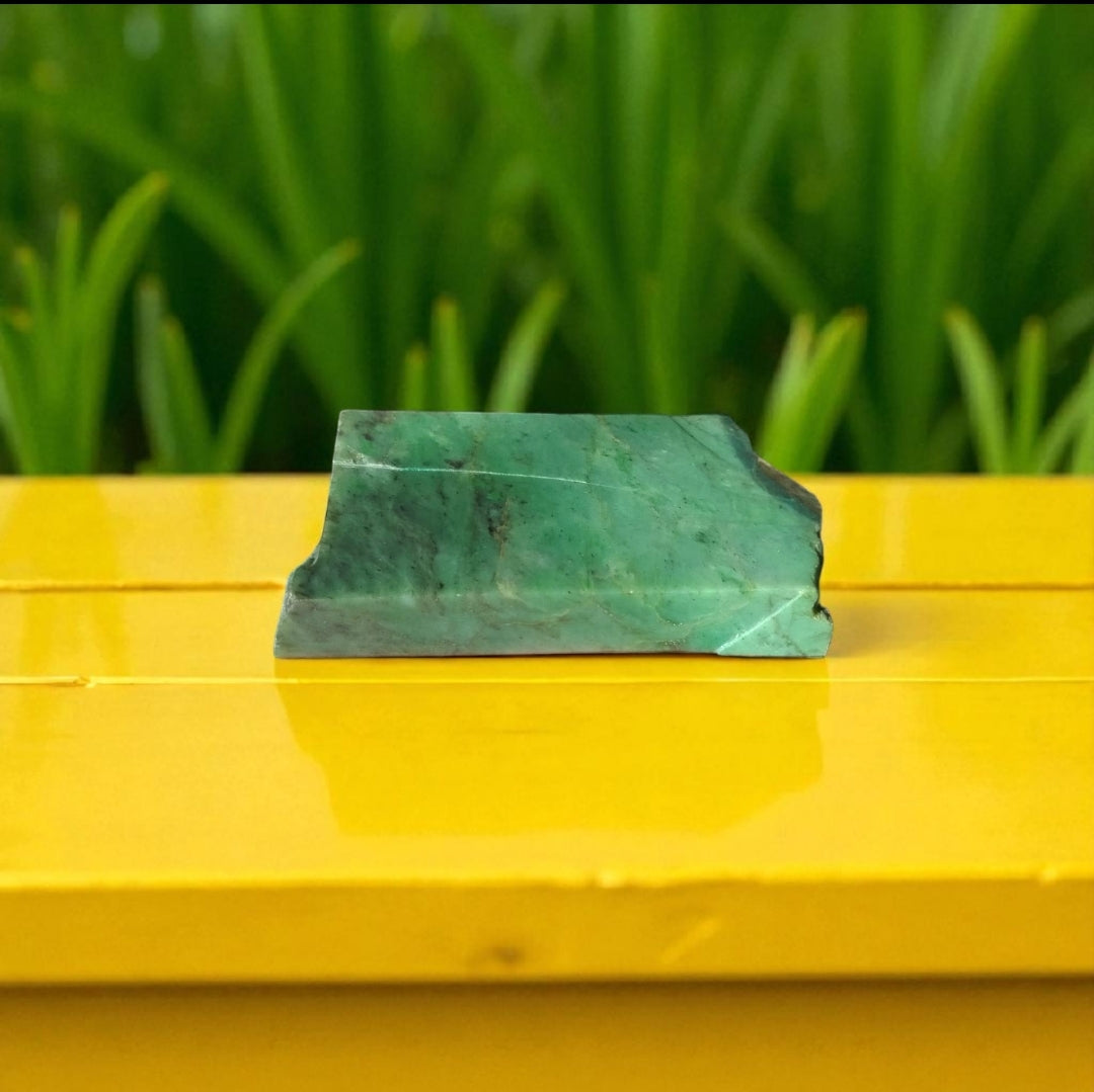 Natural Rough Green Nephrite Jade Slab 675 Grams
