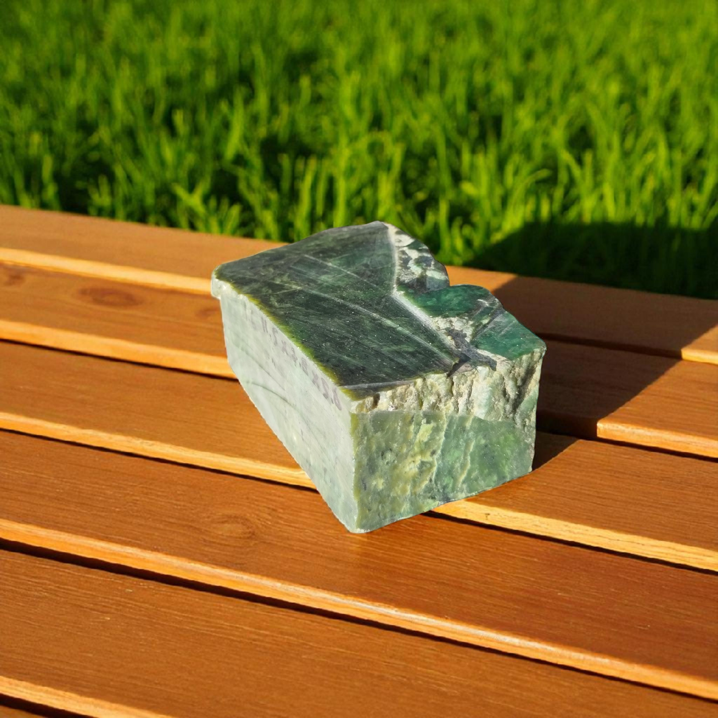 Natural Rough Green Nephrite Jade Slab 3.52 lb