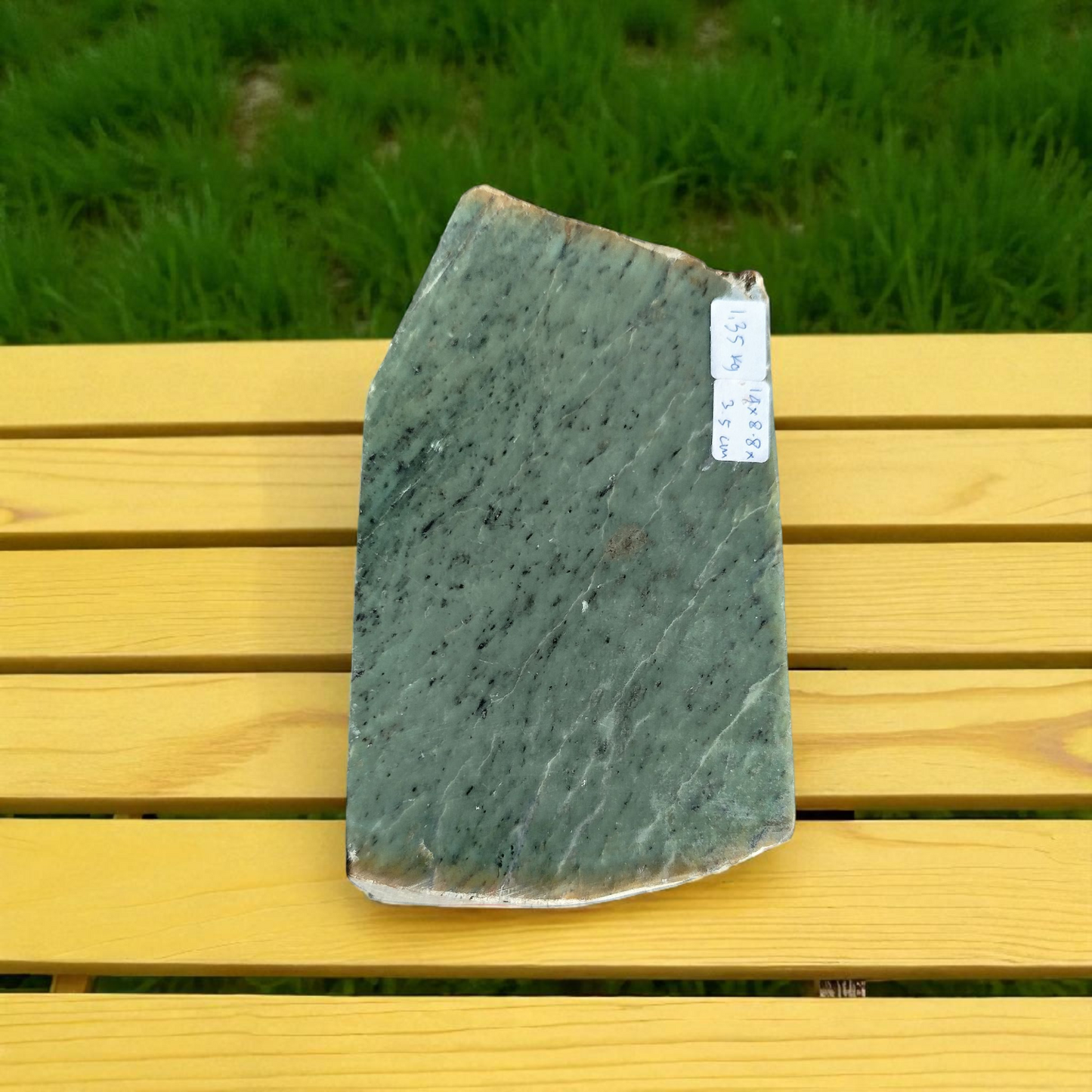 Natural Rough Green Nephrite Jade Slab 2.9 lb
