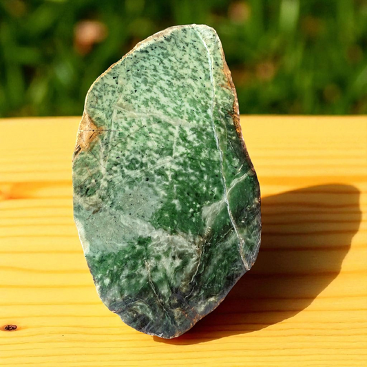Natural Rough Green Nephrite Jade Slab 8.9 lb
