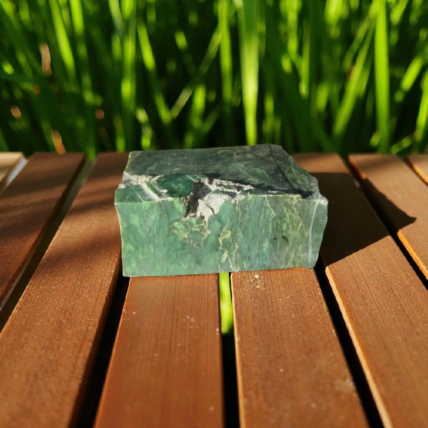 Natural Rough Green Nephrite Jade Slab 3.52 lb