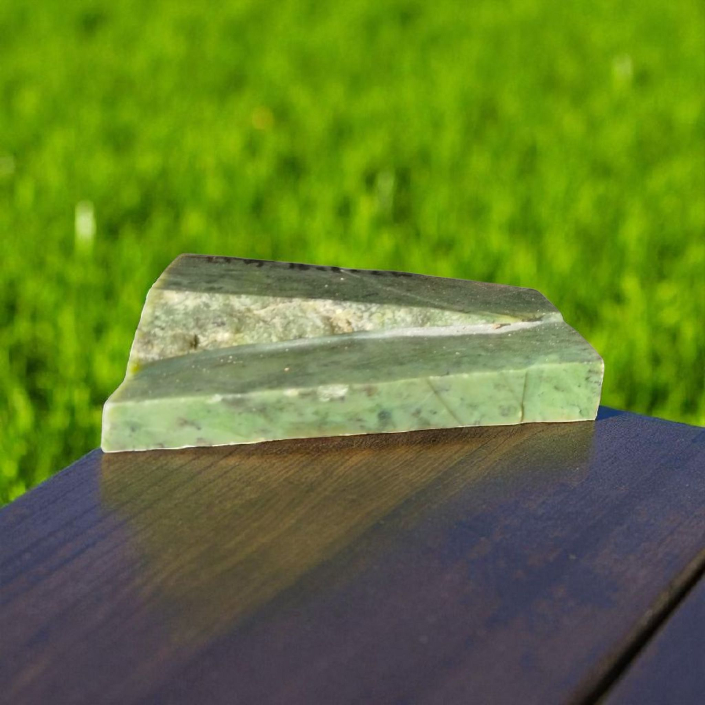 Natural Rough Green Nephrite Jade Slab 2.42 lb