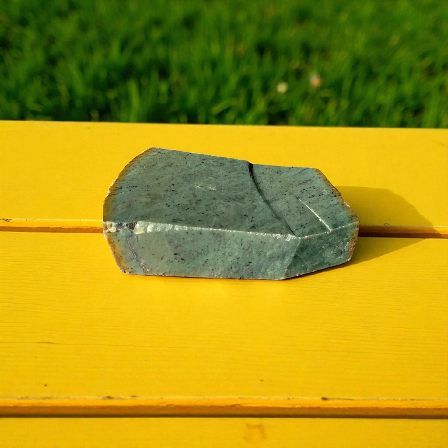 Natural Rough Green Nephrite Jade Slab 2.9 lb