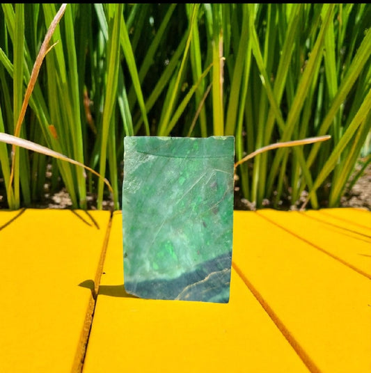 Natural Rough Green Nephrite Jade Slab 340 Grams