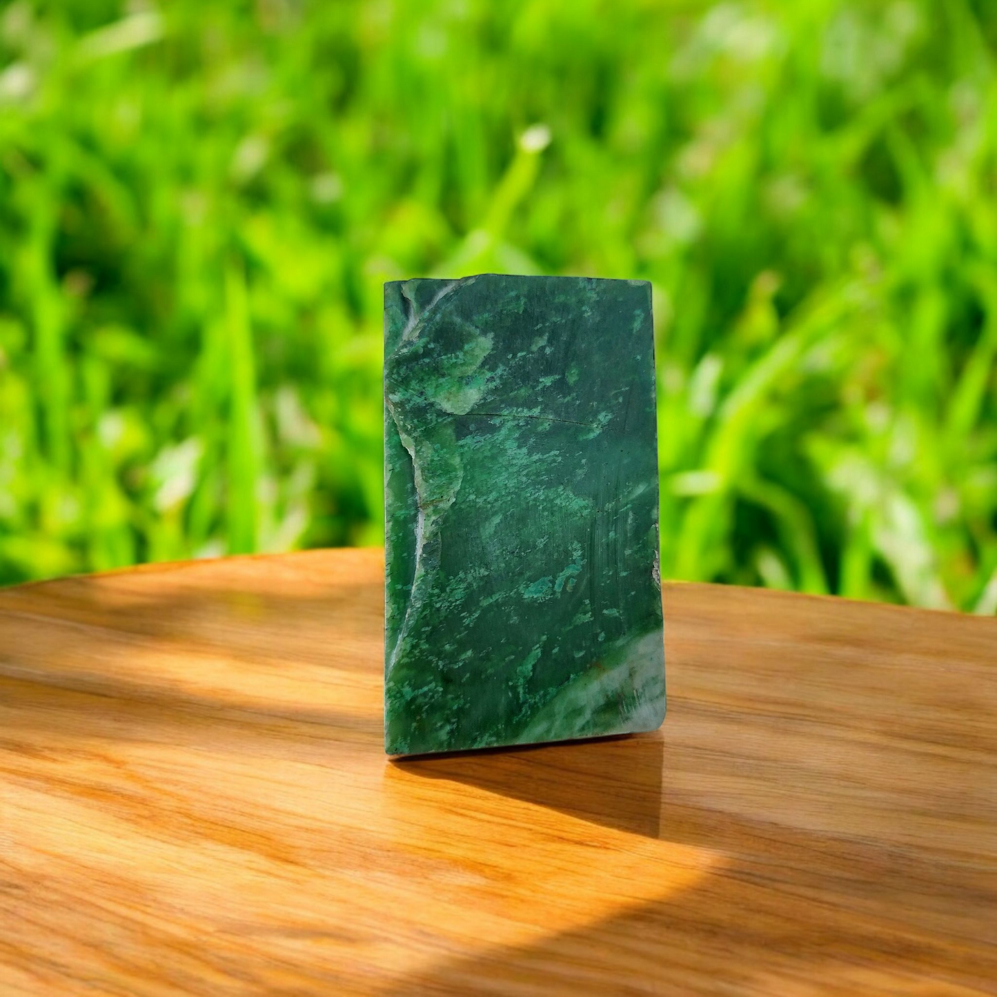 Natural Rough Green Nephrite Jade Slab 0.8 lb
