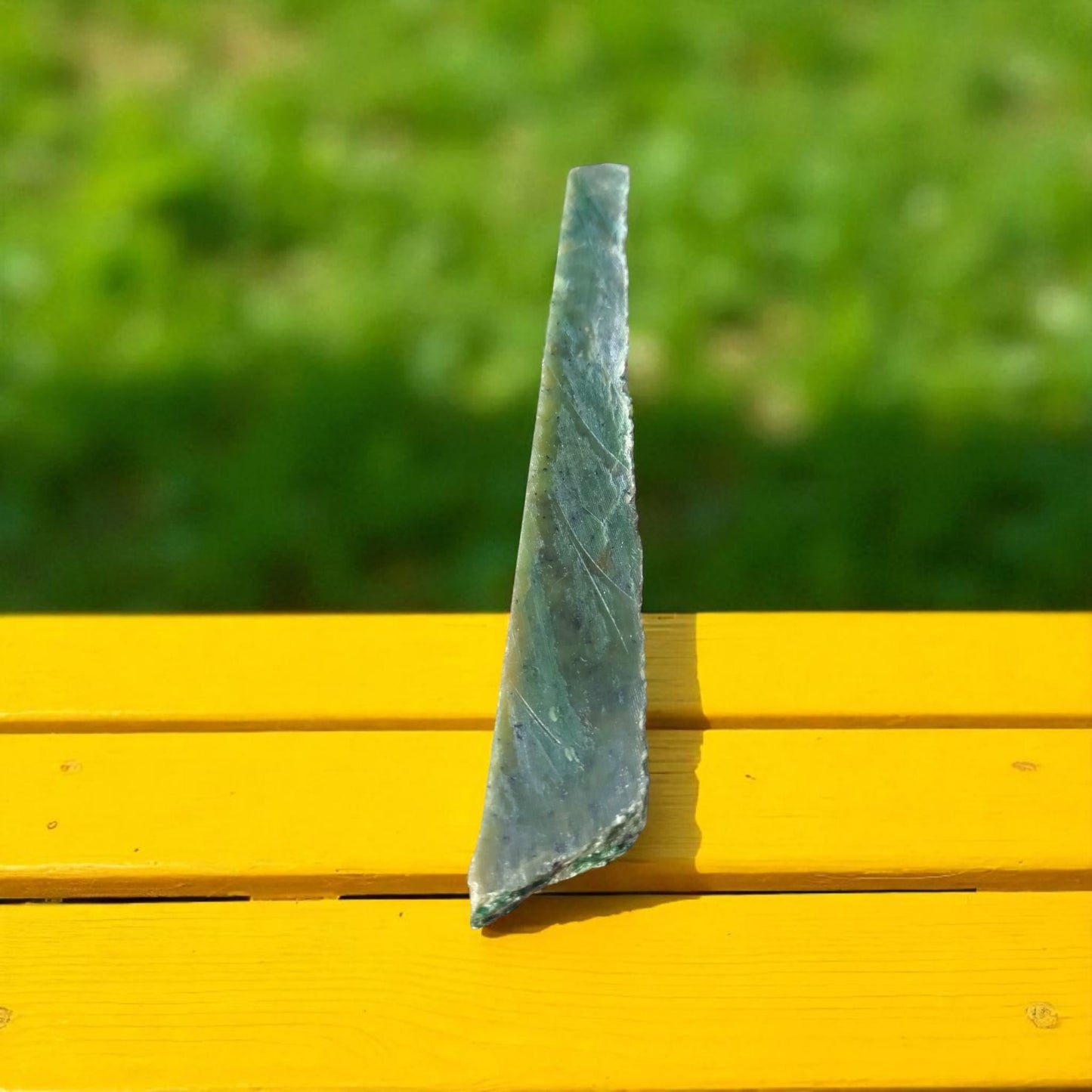 Natural Rough Green Nephrite Jade Stick 285 Grams