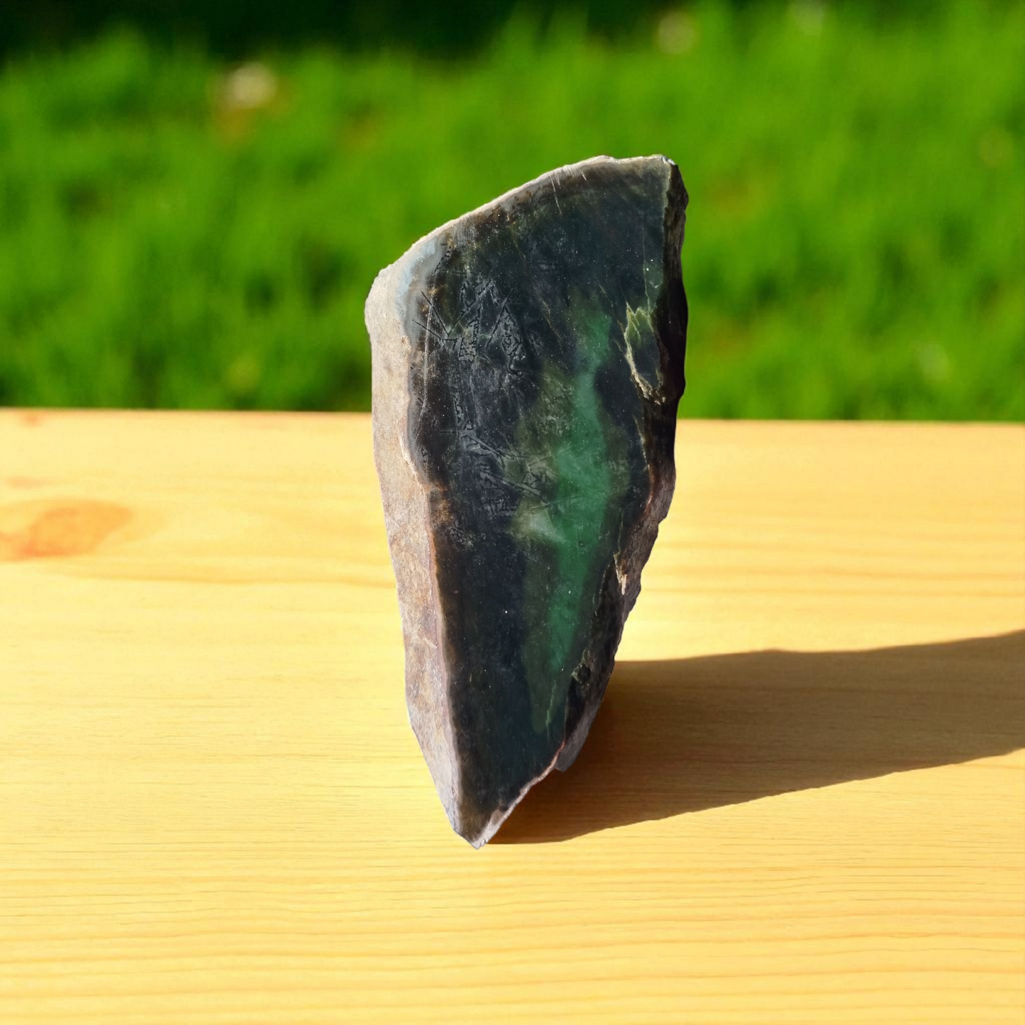 Natural Rough Green Nephrite Jade Slab 1.8 lb