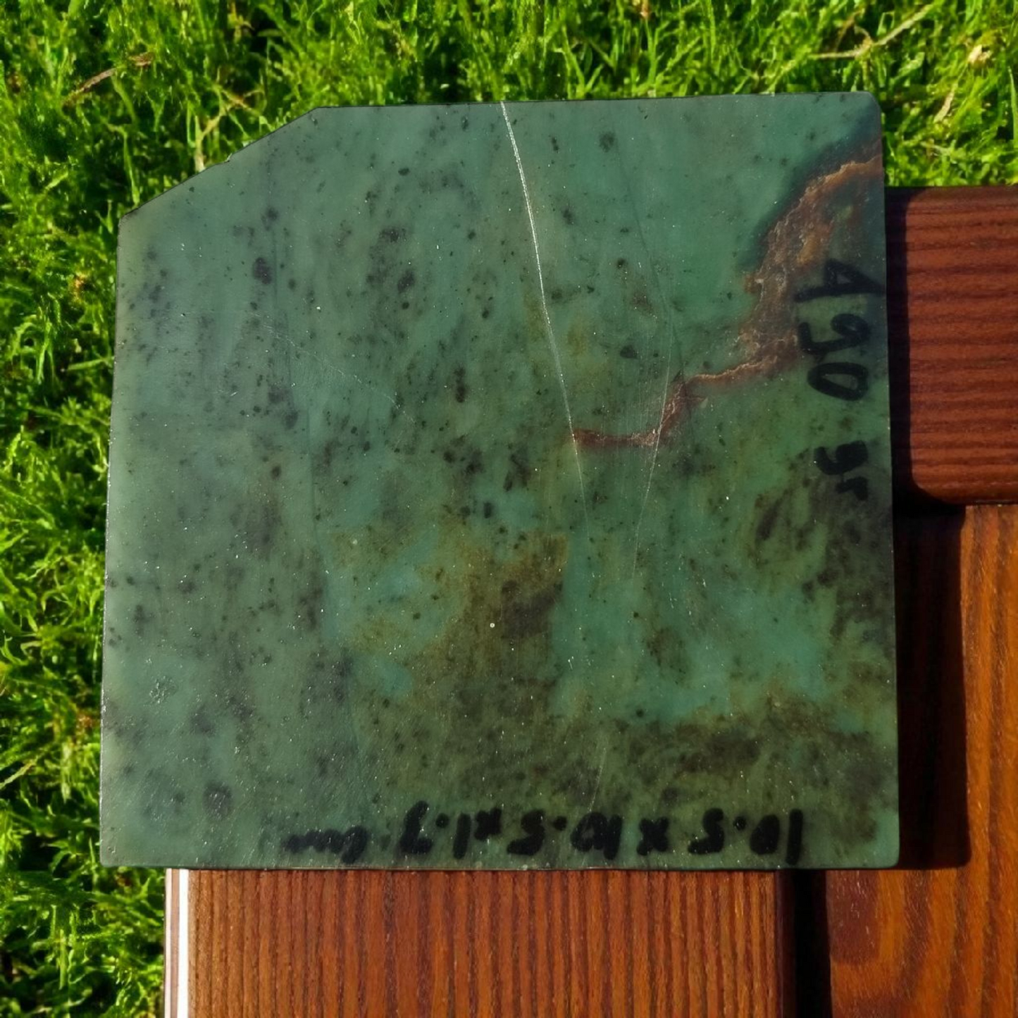 Natural Rough Green Nephrite Jade Slab 1 lb