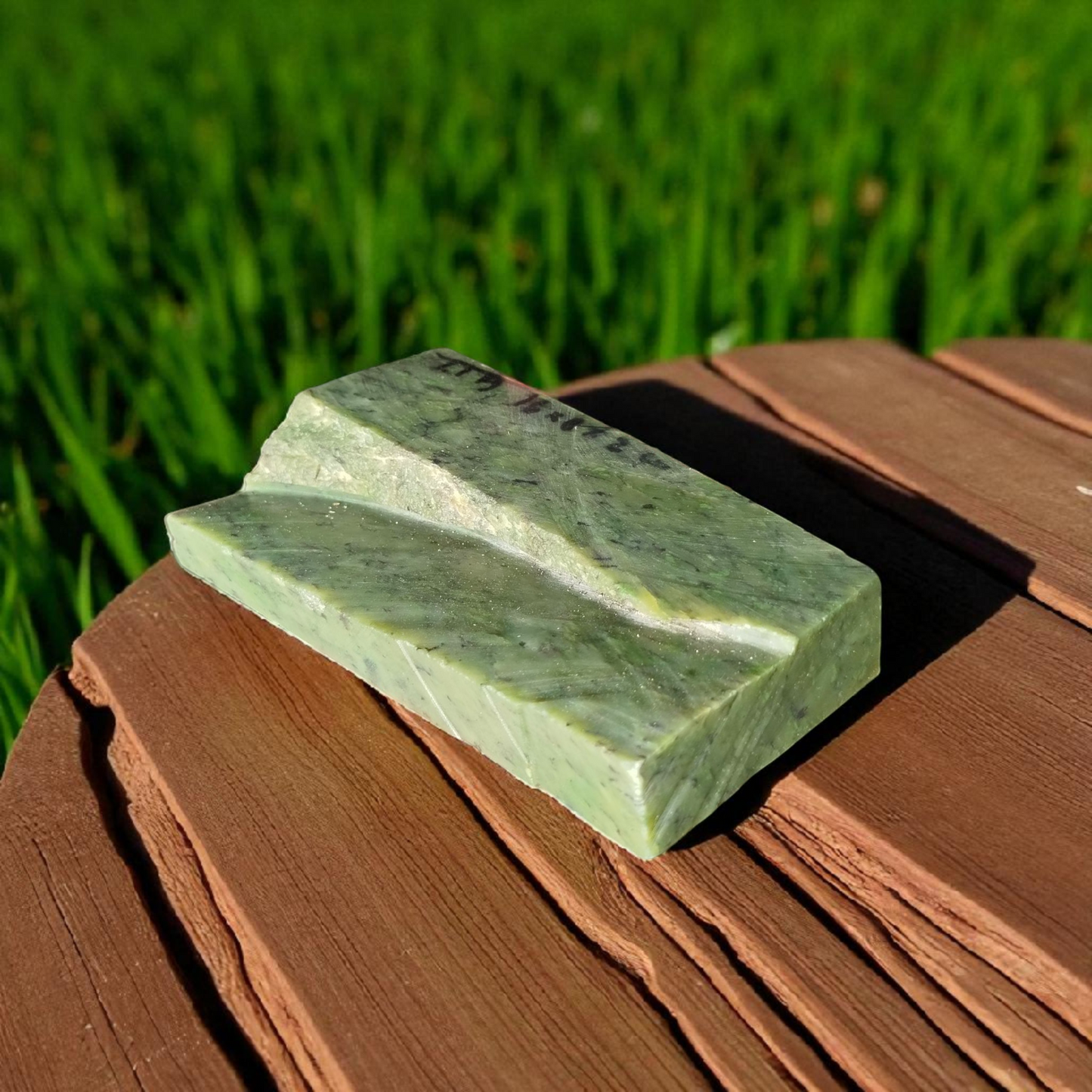 Natural Rough Green Nephrite Jade Slab 2.42 lb